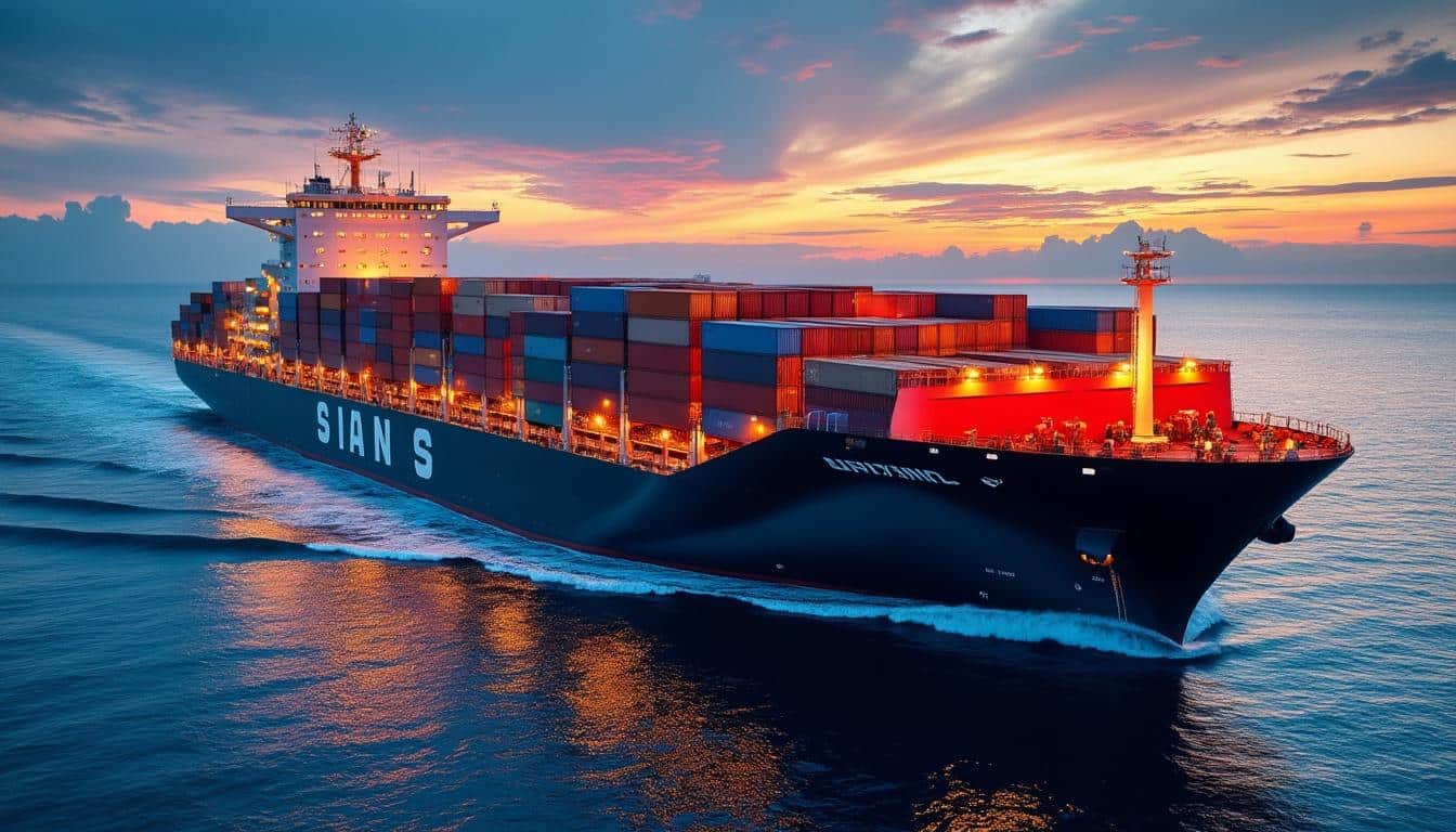 Illustration: Les porte conteneurs record et les innovations qui les propulsent vers le futur