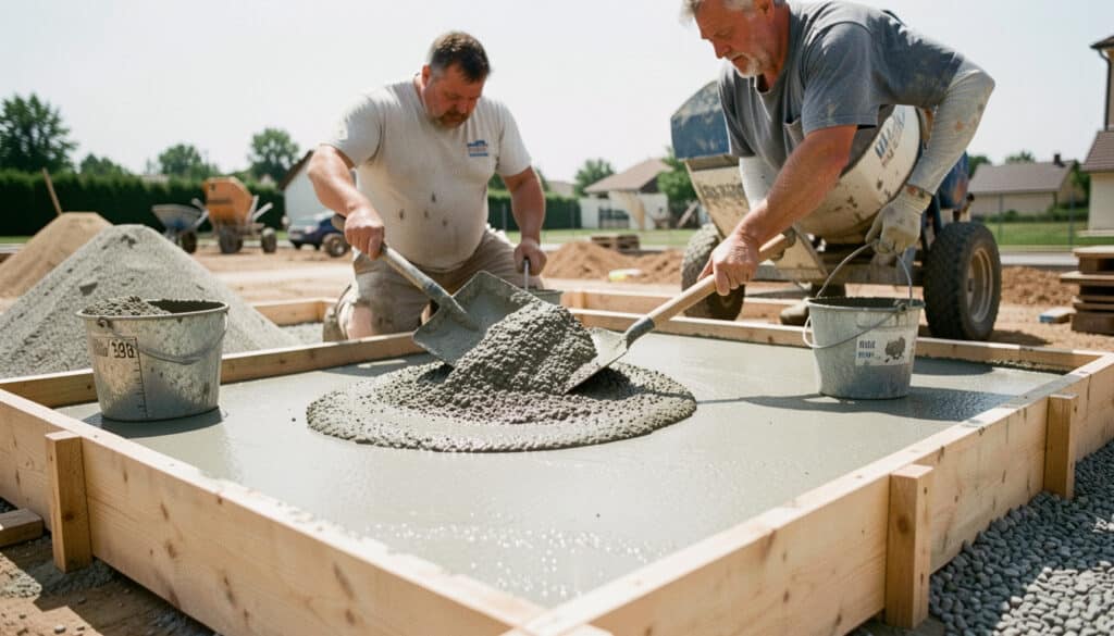 Faire du béton pour une dalle : dosage et étapes